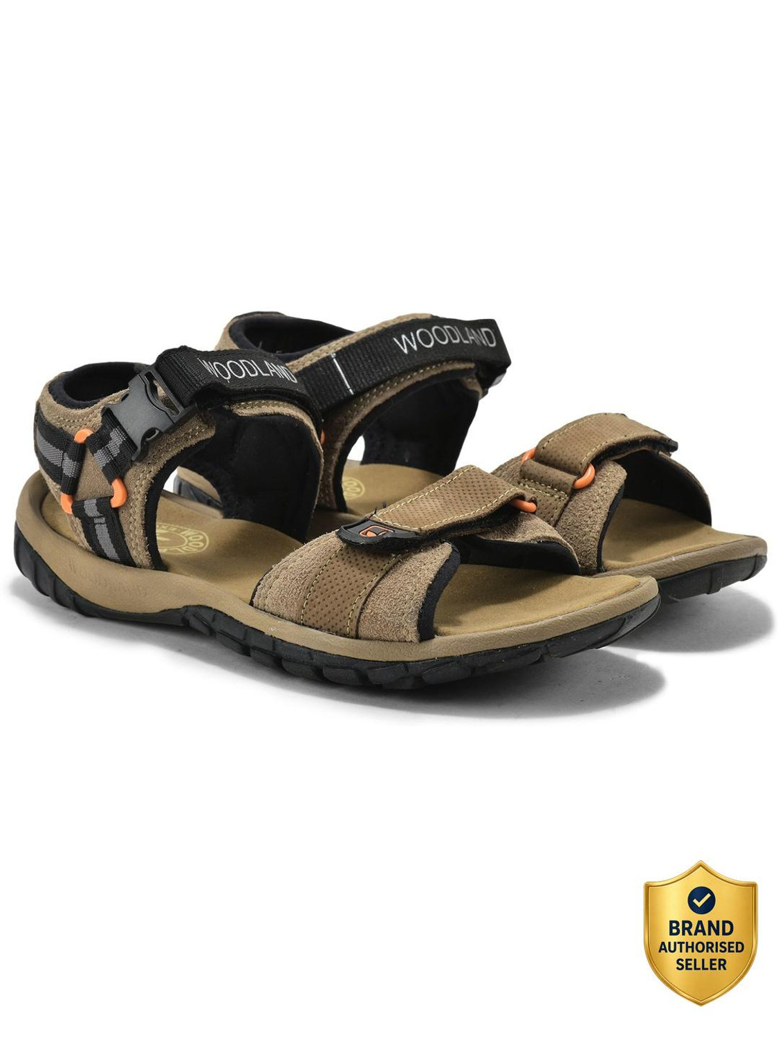 WOODLAND Men Khaki Sandals