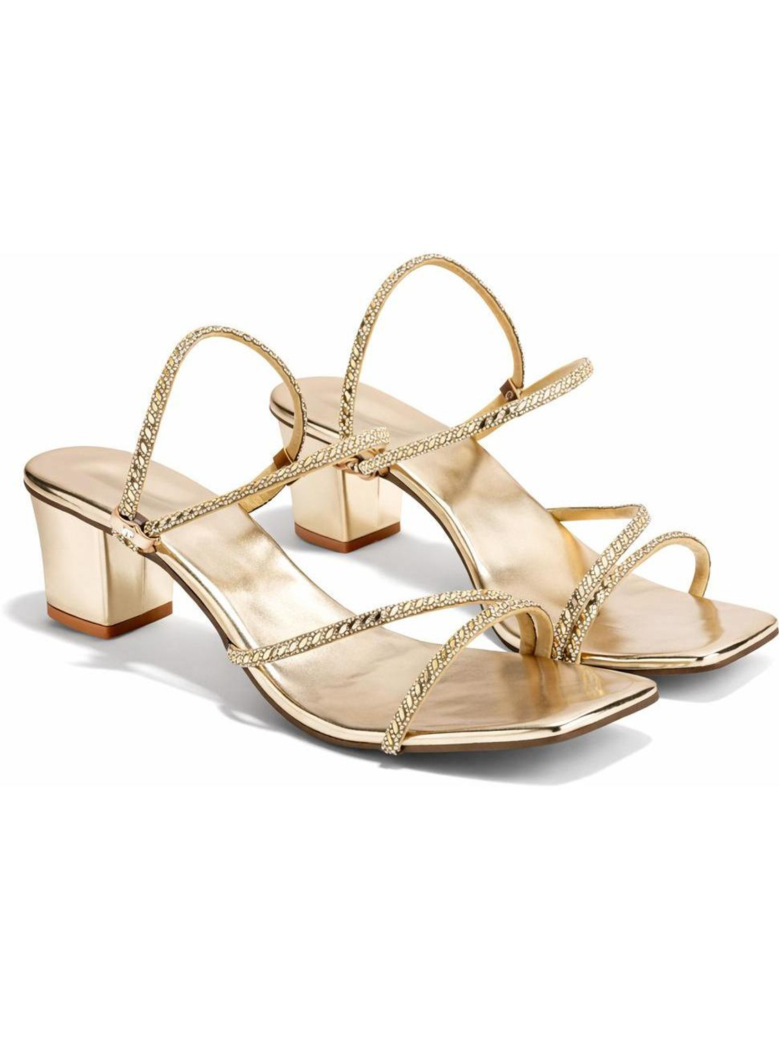 Image of Avivastyle Women Heels Sandal (Gold , 8)