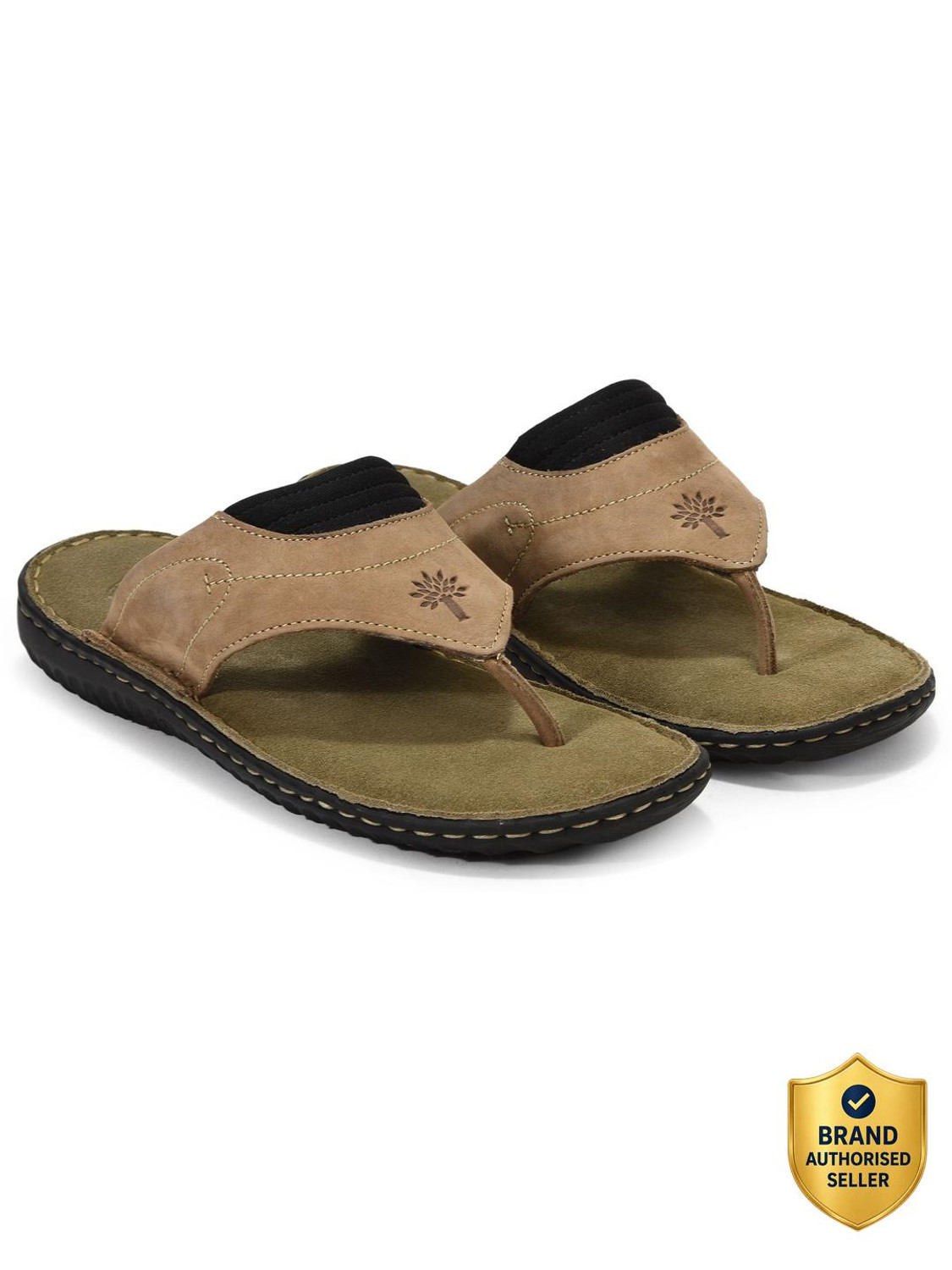 WOODLAND Men Khaki Casual