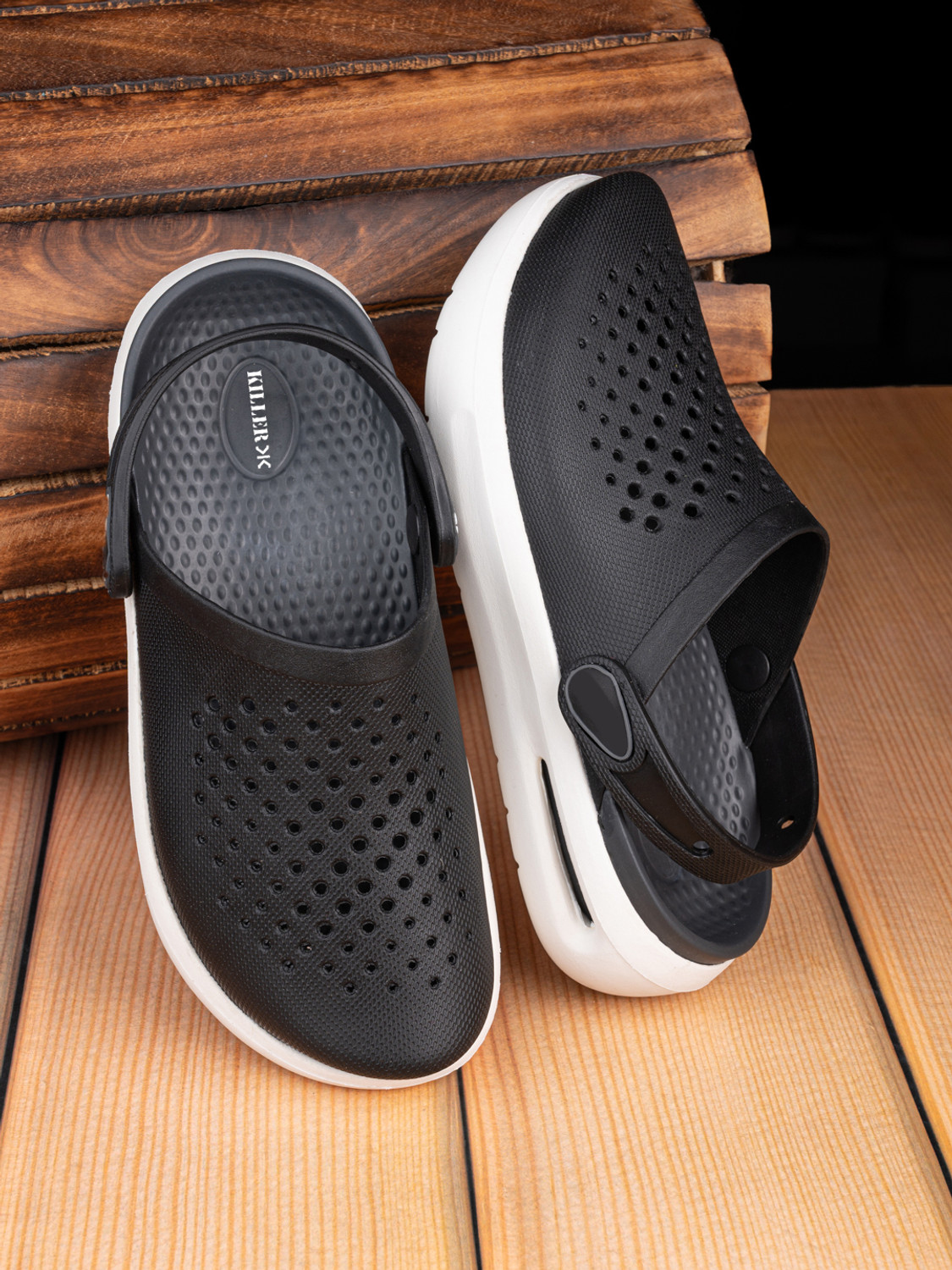 Image of HRX by Hrithik Roshan Men Clogs Sandal (Black , 6)