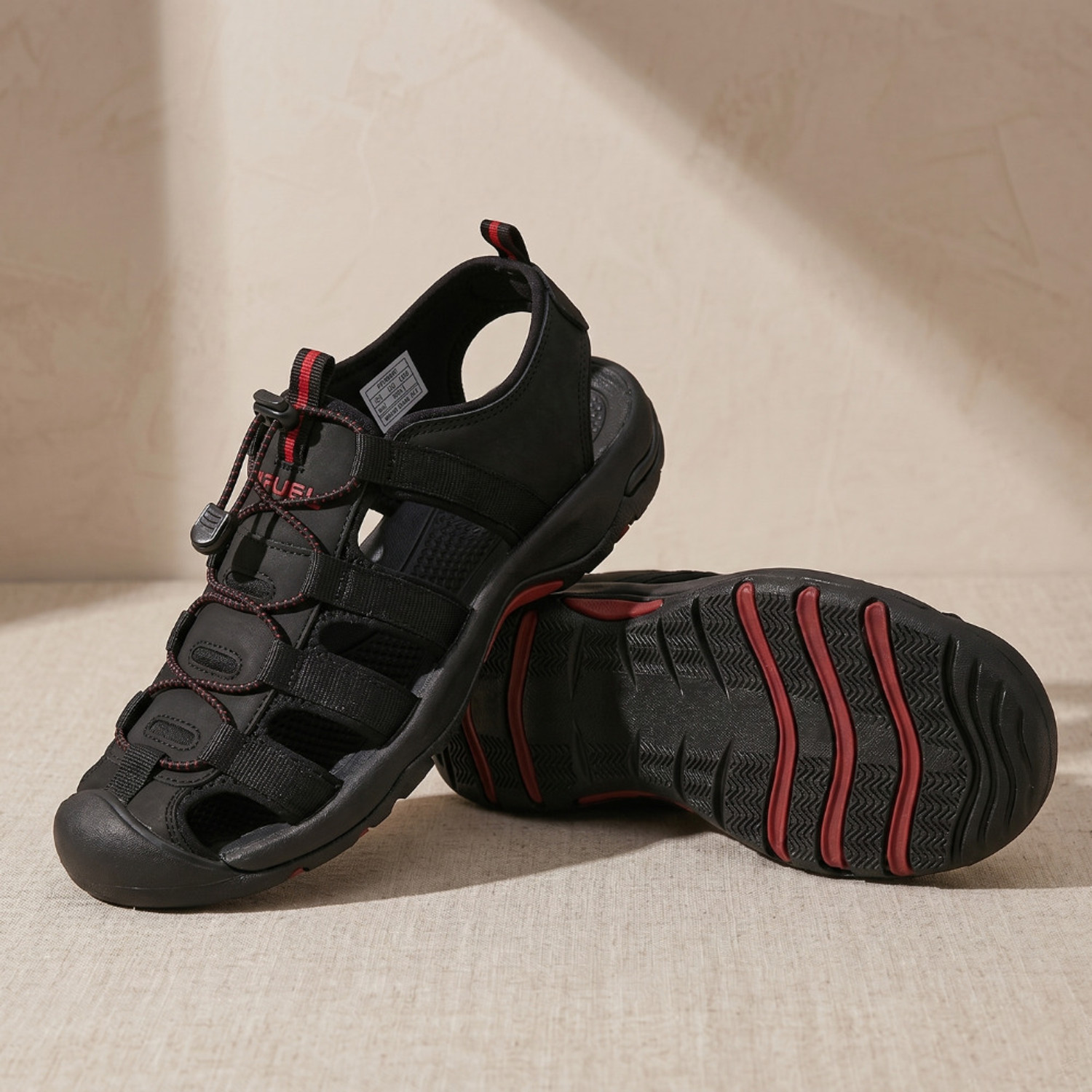 Image of WOODLAND Men Sandal (Black , 9)