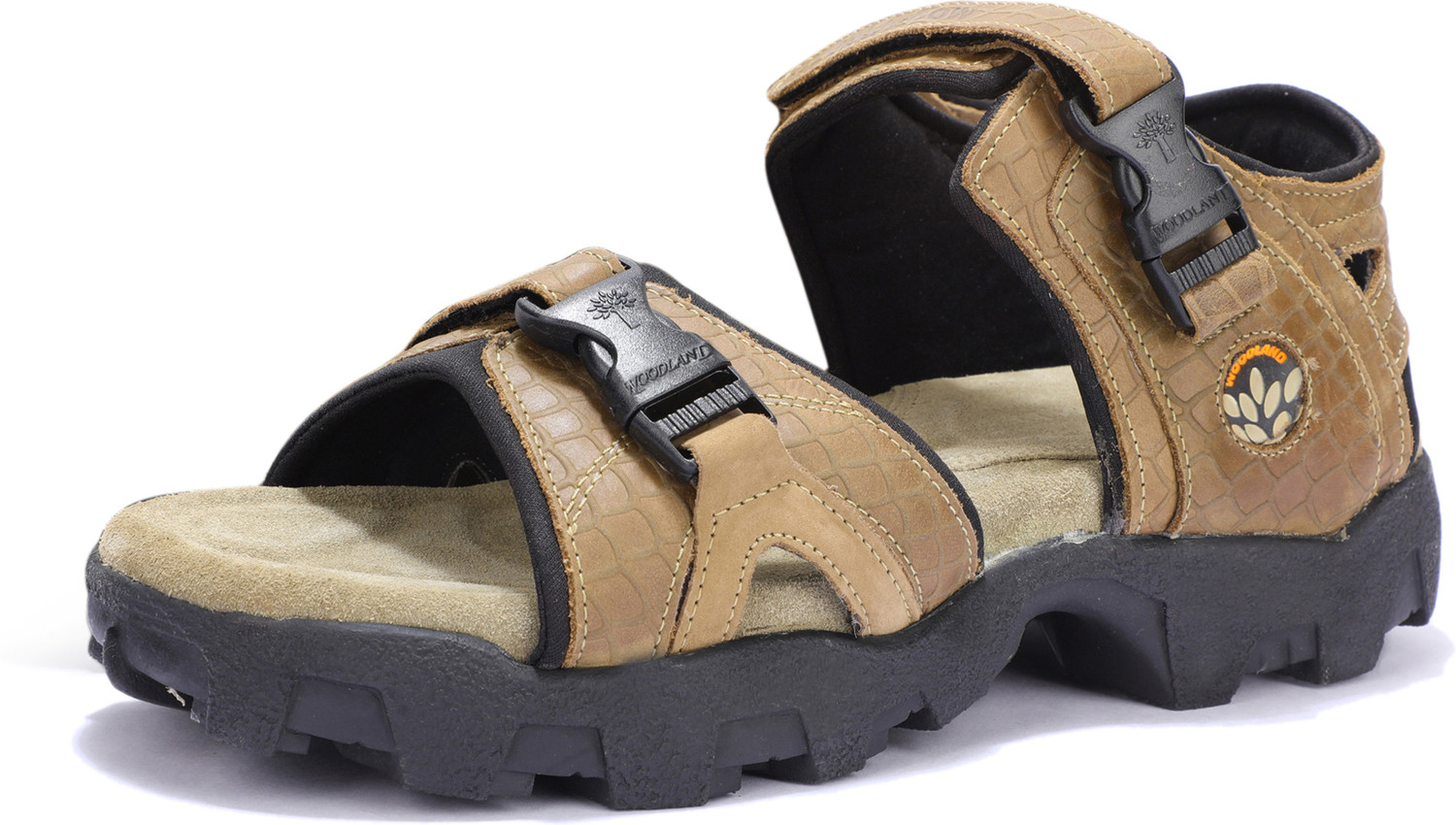 Woodland Men Khaki Sandals – Durable Leather, 24% Off