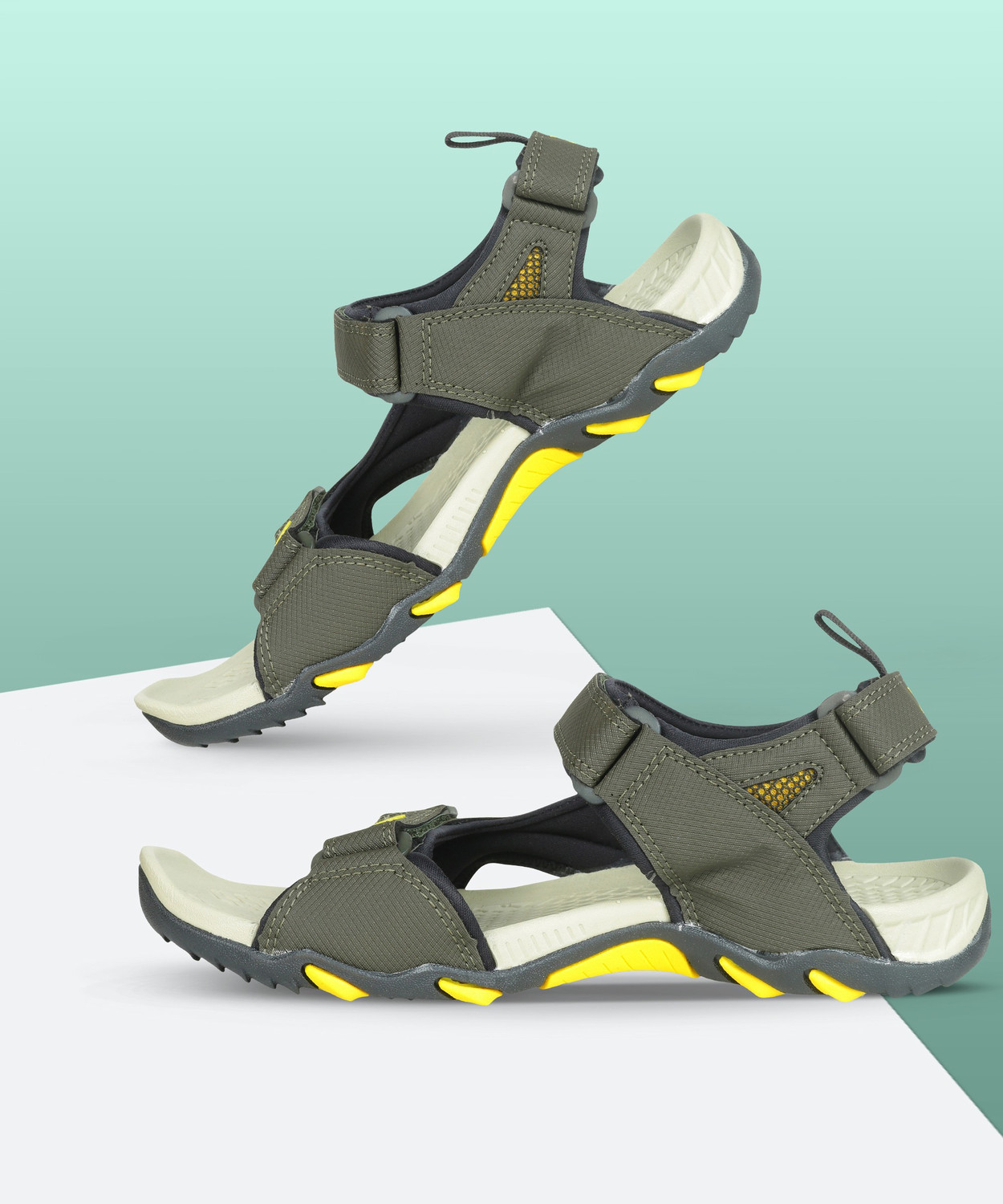Sparx SS 485 Men Sports Sandals Olive Yellow 8 Price History