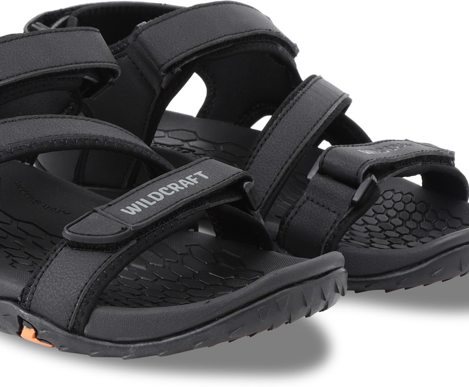 Wildcraft Zemu OpenToe Men Black Sports Sandals Price History