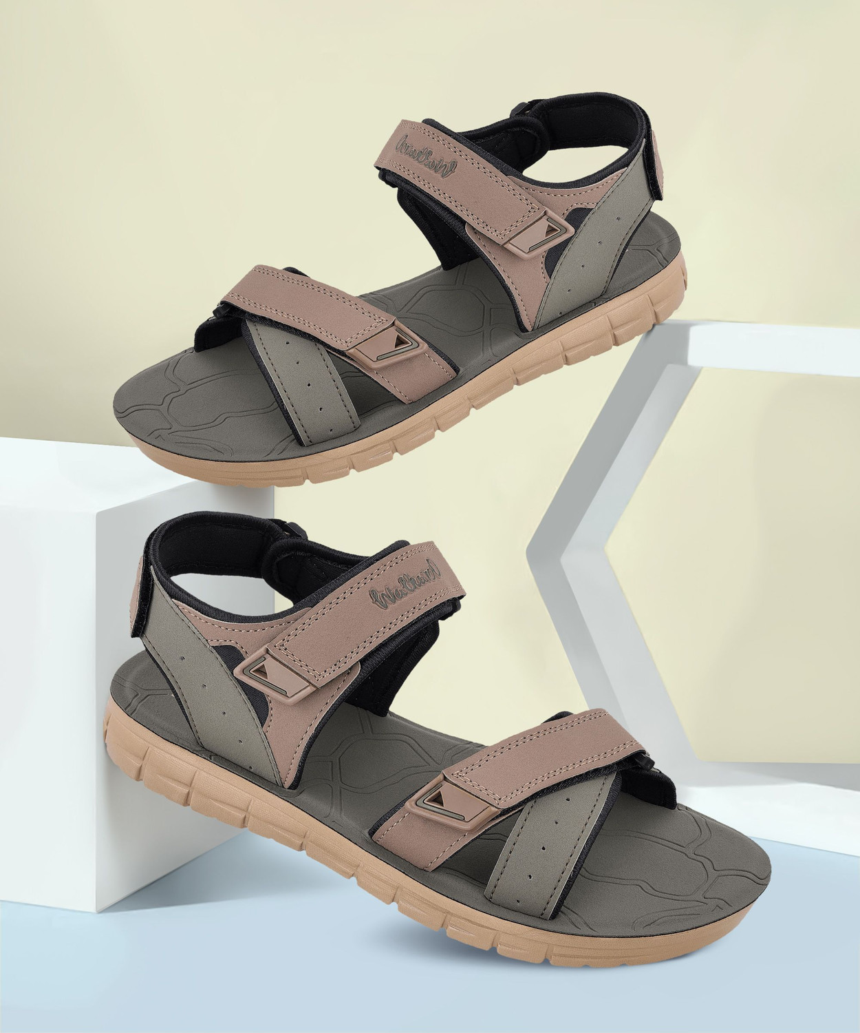 Image of Paragon Men PU8885G Stylish Lightweight Daily Durable Comfortable Formal Casuals Sports Sandal (Tan , 6 UK /India)