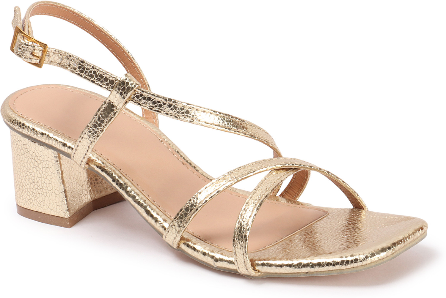 Image of Avivastyle Women Heels Sandal (Gold , 8)