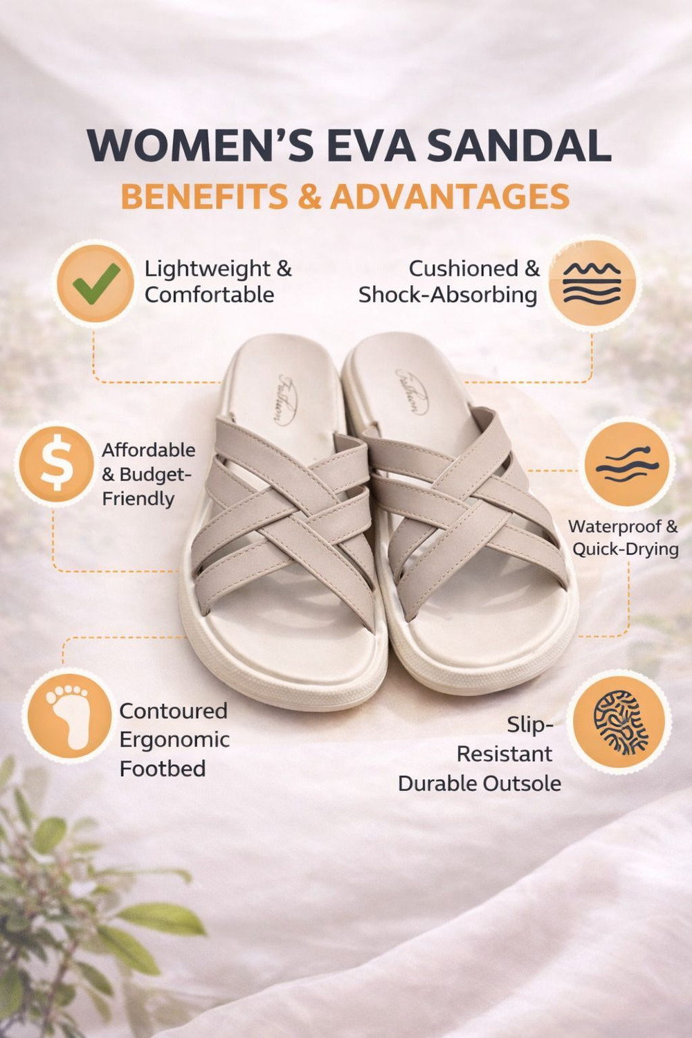 Image of OMIKA Women Flats Sandal (Beige , 5)