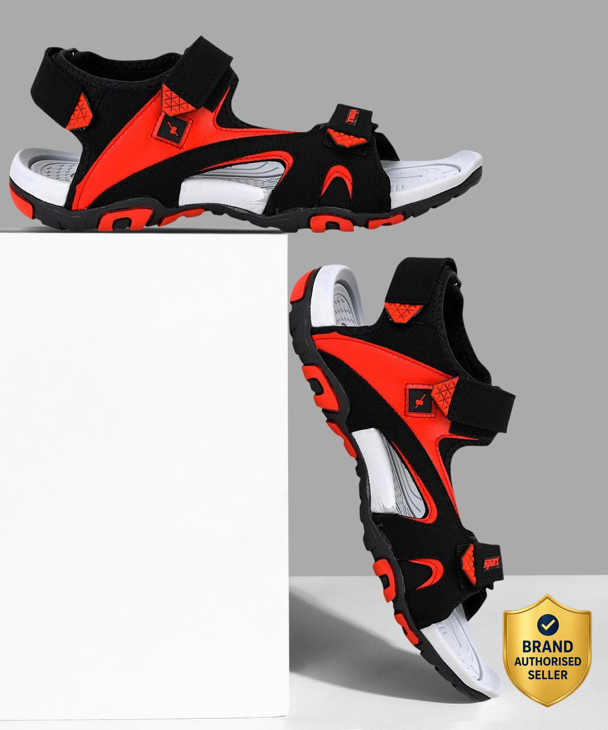 Men SS0453G Black, Red Sandal