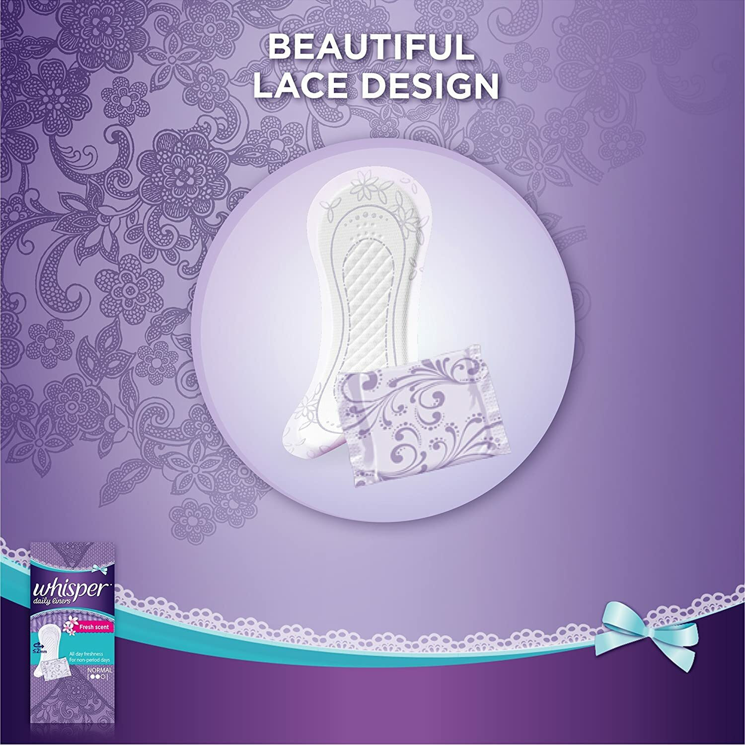 Image of Whisper DAILY LINER, NORMAL LINERS FOR NON PERIOD DAYS Pantyliner