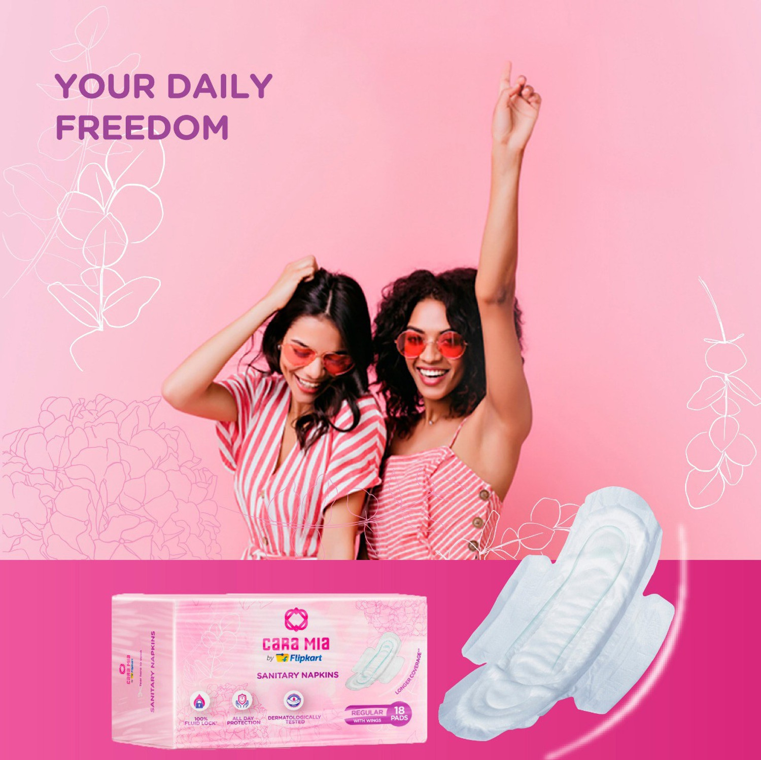 Image of Cara Mia By Flipkart Cottony Soft Sanitary Pad