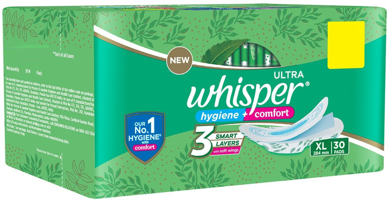 Image of Whisper ULTRA HYGIENE+COMFORT XL, FOR HEAVY FLOW Sanitary Pad