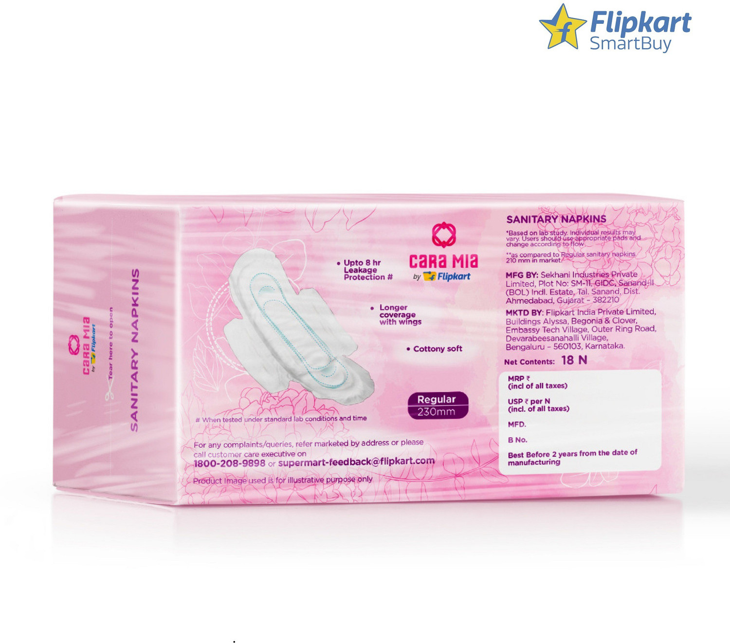 Image of Cara Mia By Flipkart Cottony Soft Sanitary Pad