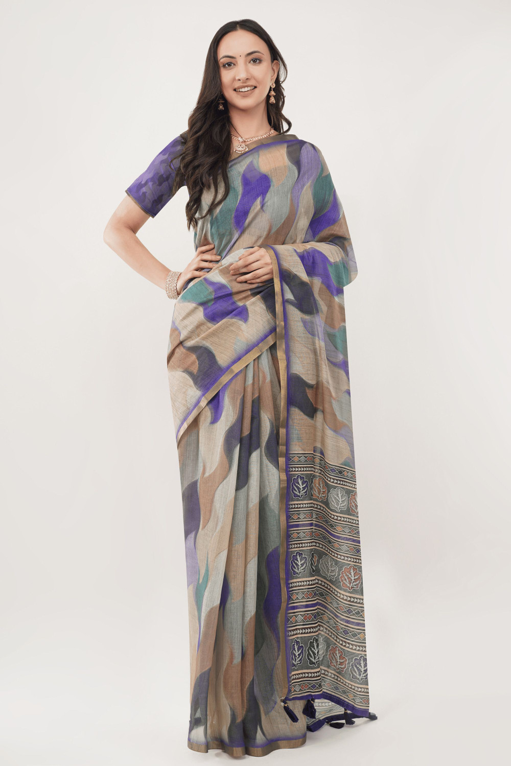 Image of Samantha Woven Paithani Art Silk Saree (Multicolor)