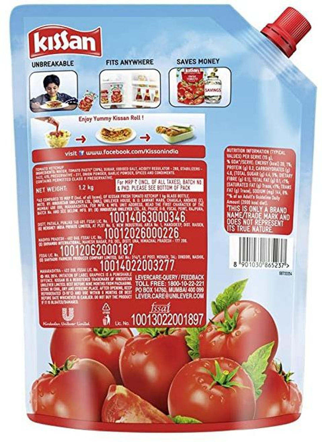 Image of Kissan ketchup Sauces & Ketchup (1200 g)