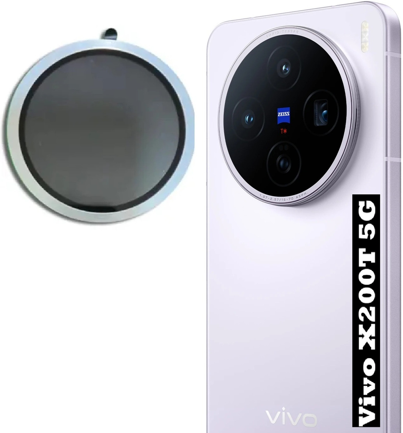Image of tombik Front and Back Tempered Glass for 48po-vivo X200-fb (Pack of 2)
