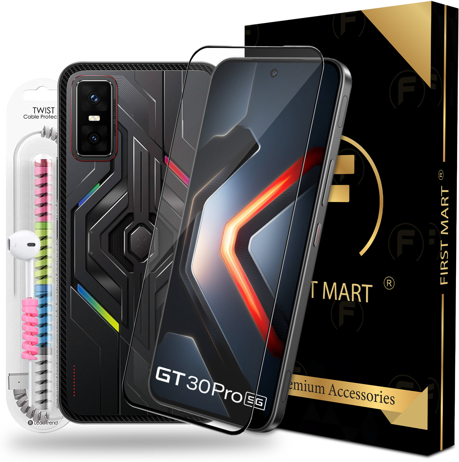 Image of Mobilebies Tempered Glass Guard for infinix GT 30 5G Premium Screen Protector Guard with Easy Installation Kit (Pack of 1)