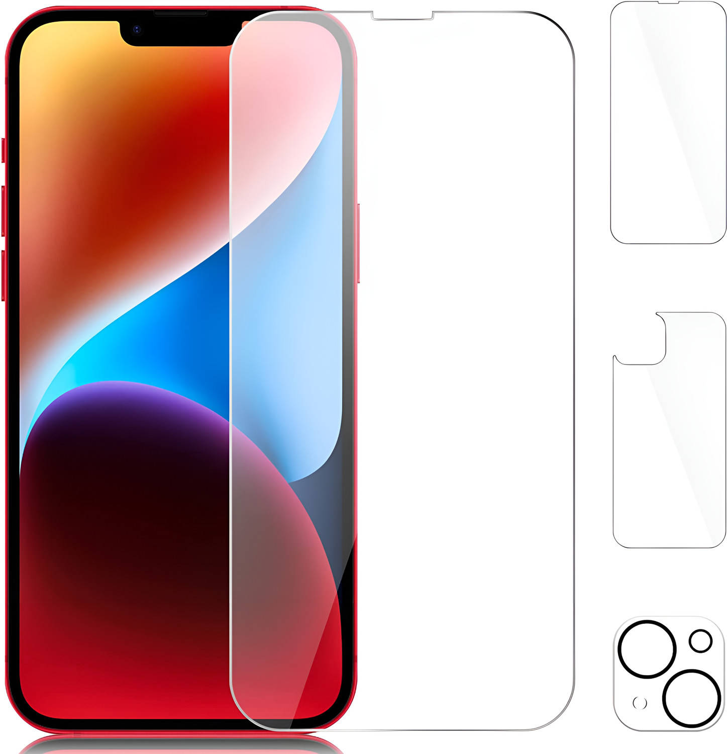 Image of tombik Front and Back Tempered Glass for 48po-vivo X200-fb (Pack of 2)