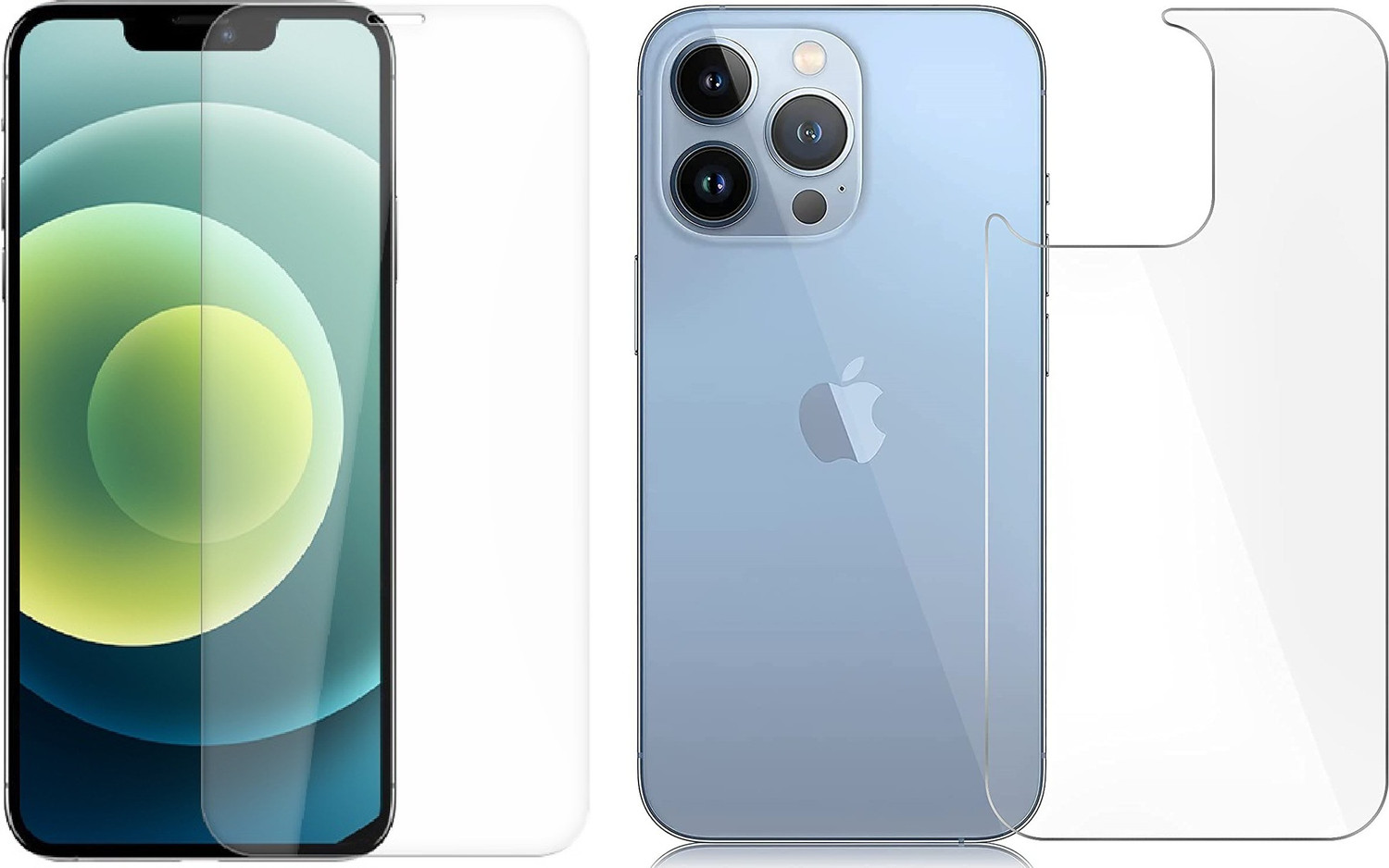 Image of tombik Front and Back Tempered Glass for 48po-vivo X200-fb (Pack of 2)