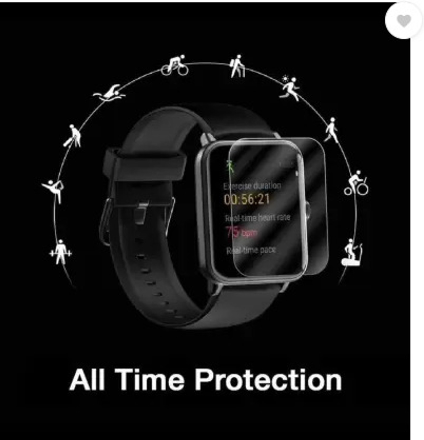 Image of YOGEETA Impossible Screen Guard for Kids GPS Tracker Waterproof Watch LBS Tracker for Boys Girls - Copy (4) (Pack of 2)