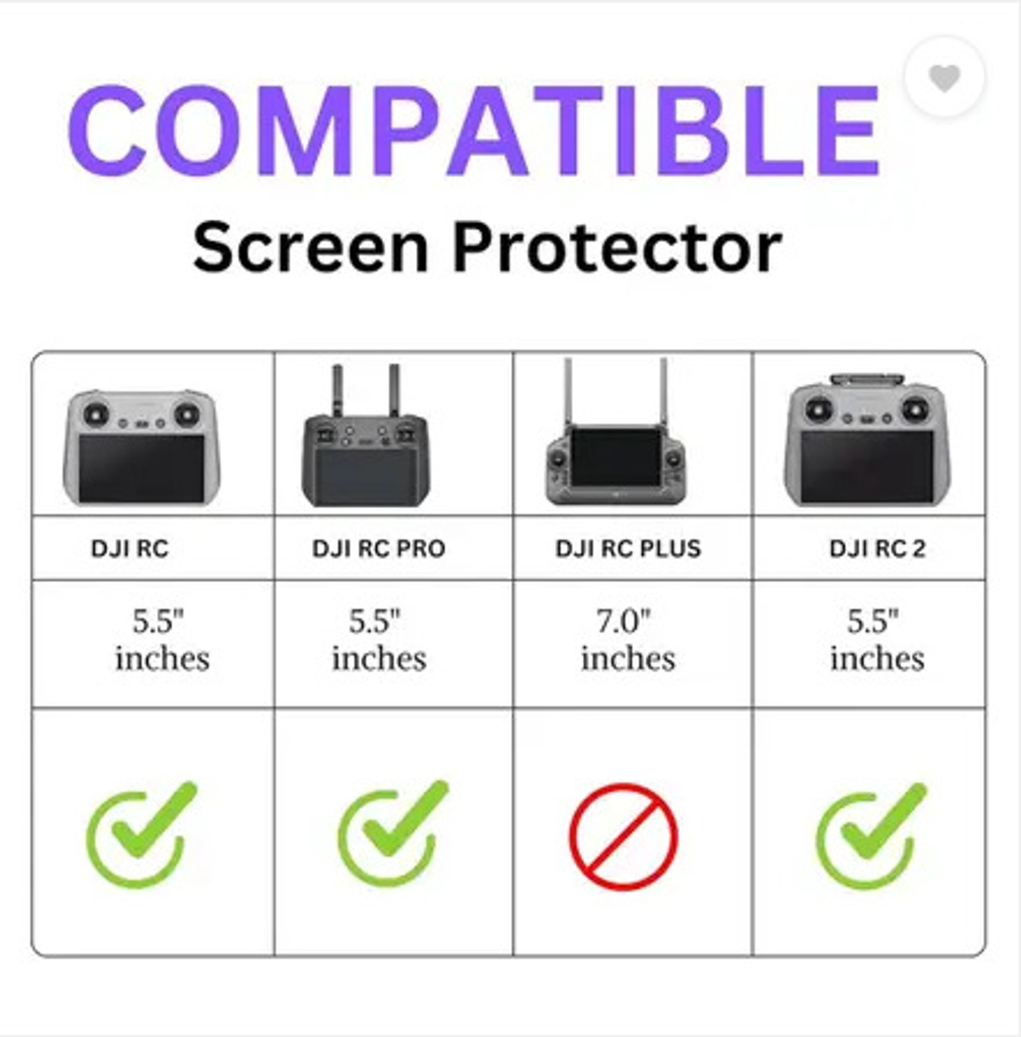 Image of DRONE Nano Glass for DJI Mini 3 Pro Standard Pre-owned Drone - Copy (Pack of 2)