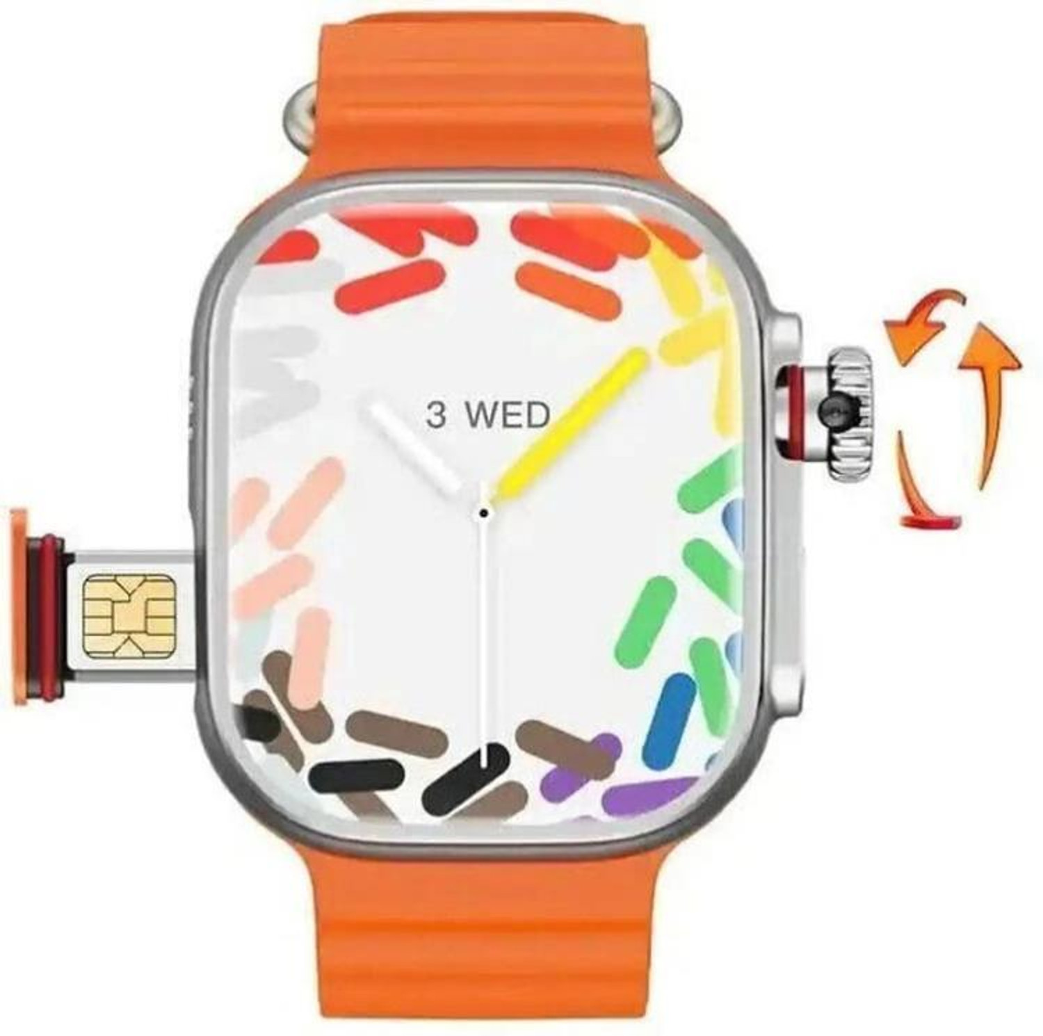 Image of ZoneAlpha S9 ULTRA Smartwatch (Orange Strap, medium)
