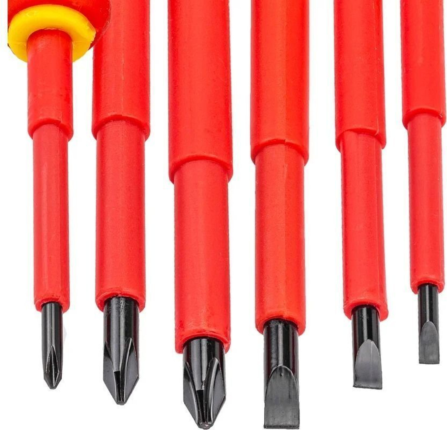 Image of ROCKFORCE Insulated Screwdriver Set 6 Pcs VDE Electrician Tool Kit PH SL 1000V Safe Combination Screwdriver Set (Pack of 6)