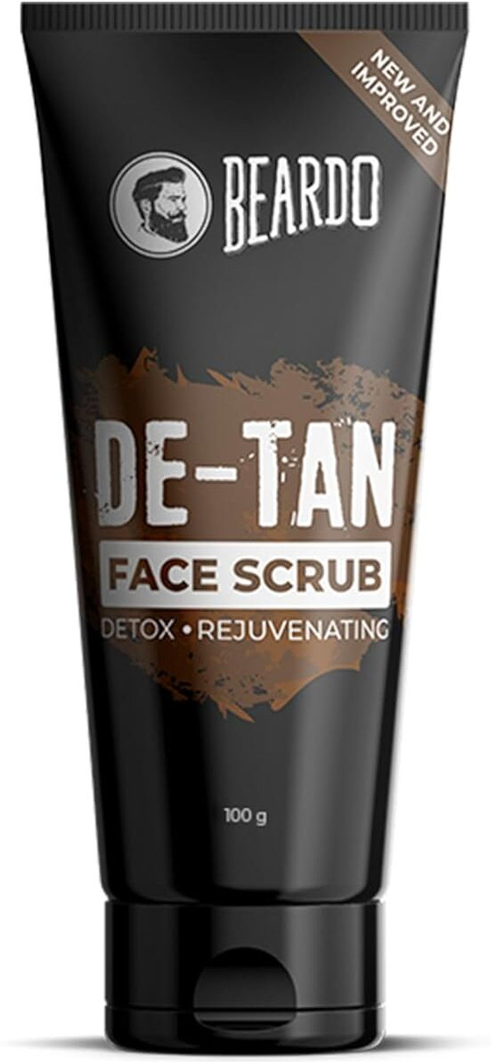 BEARDO DeTan Face Scrub for Men Improved Version 100 g| Blackhead | Natural Glow Scrub  (100 g)