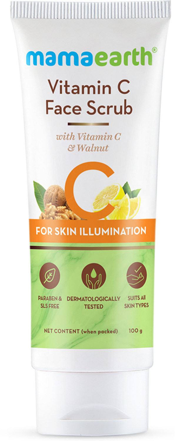 MamaEarth Vitamin C Face Scrub for Glowing Skin, With Vitamin C and Wa