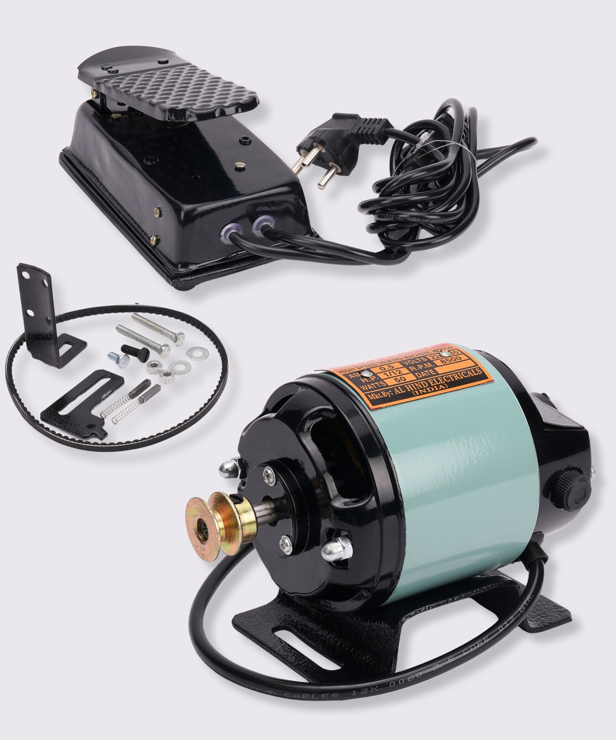 Al hind Industrial Sewing Machine Motor 1/12 H.P Copper Winding Electr