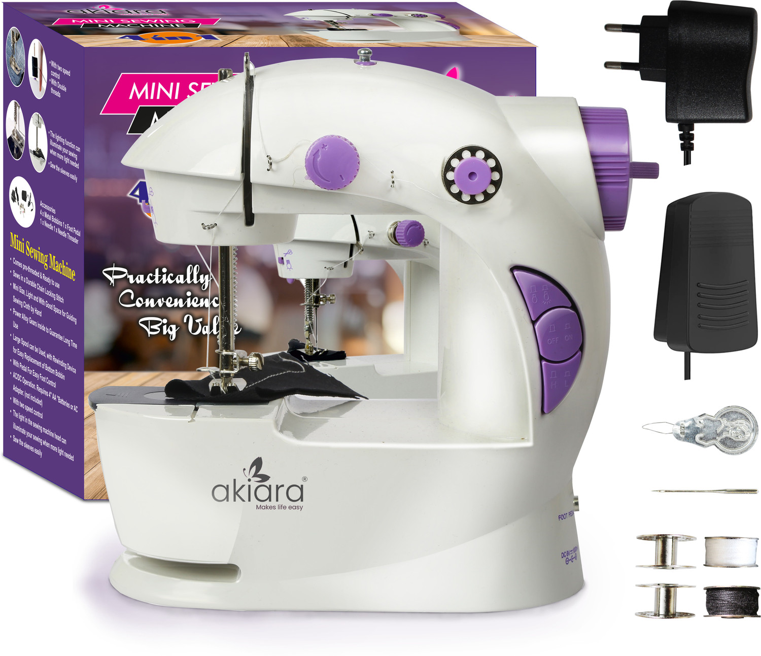 akiara Mini Sewing Machine for Home Tailoring use | Mini Silai Machine