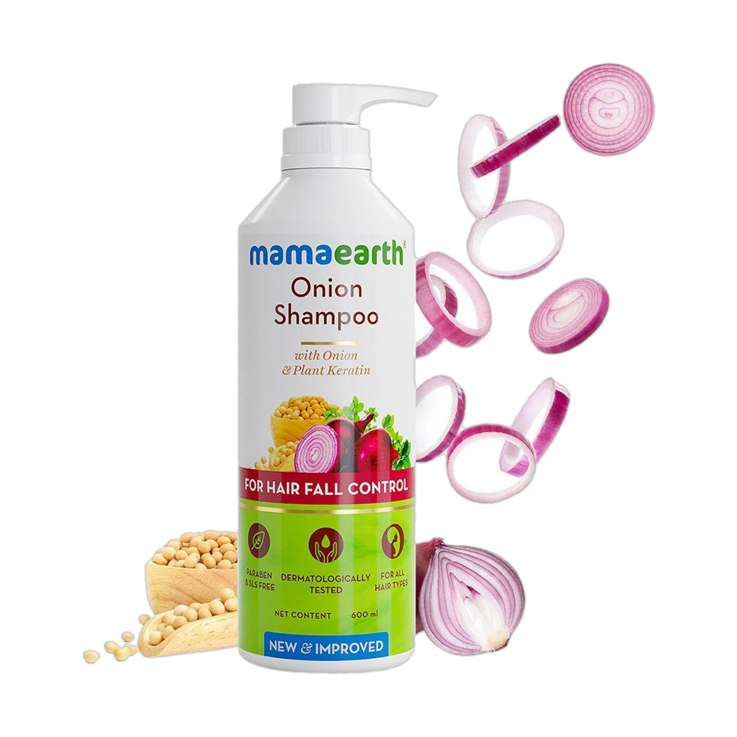 MamaEarth Onion Shampoo for Hair Growth & Hair Fall Control with Onion & Plant Keratin