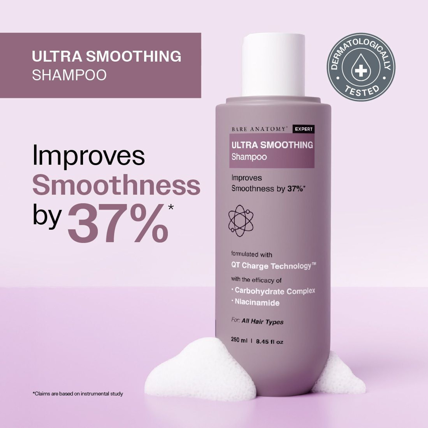 BARE ANATOMY Expert Ultra Smoothing Shampoo Repairs & Strengthens dama