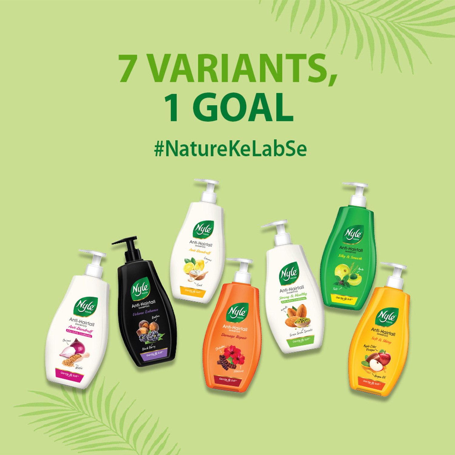 Image of Nyle Naturals Soft & Shiny Shampoo | For Soft Hair |Apple Cider Vinegar & Argan Oil