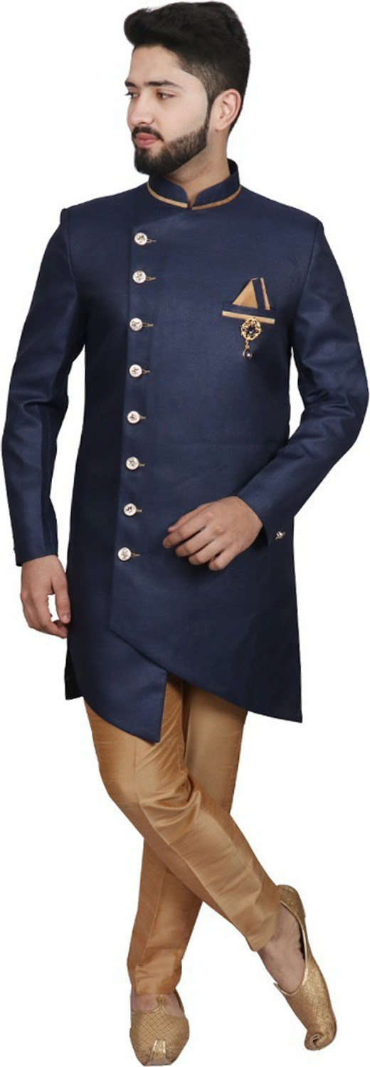 Image of SG RAJASAHAB Solid Sherwani