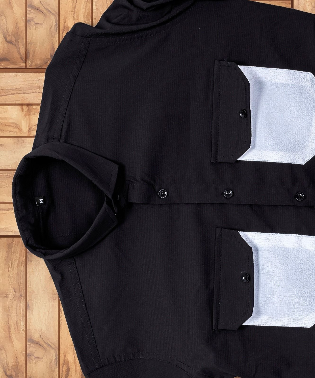Image of Typetron Fashion Trend Men Regular Fit Self Design Spread Collar Casual Shirt (Pack of 2)