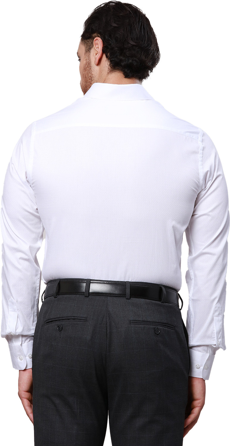 Image of Raymond Men Slim Fit Self Design Formal Shirt