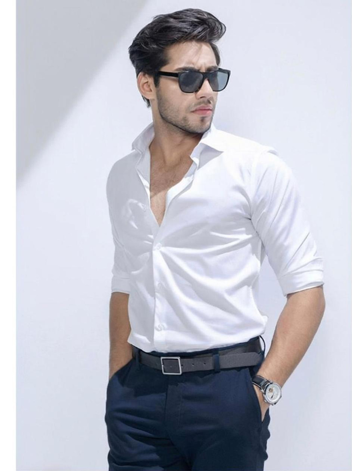 Image of Typetron Fashion Trend Men Regular Fit Self Design Spread Collar Casual Shirt (Pack of 2)