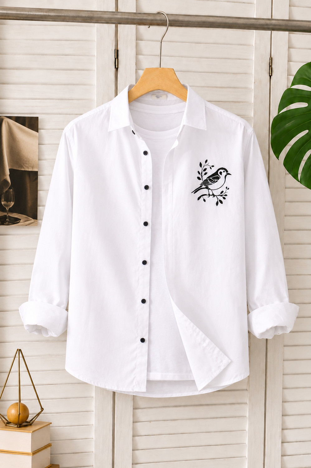 Image of KILLER Men Regular Fit Embroidered Spread Collar Casual Shirt