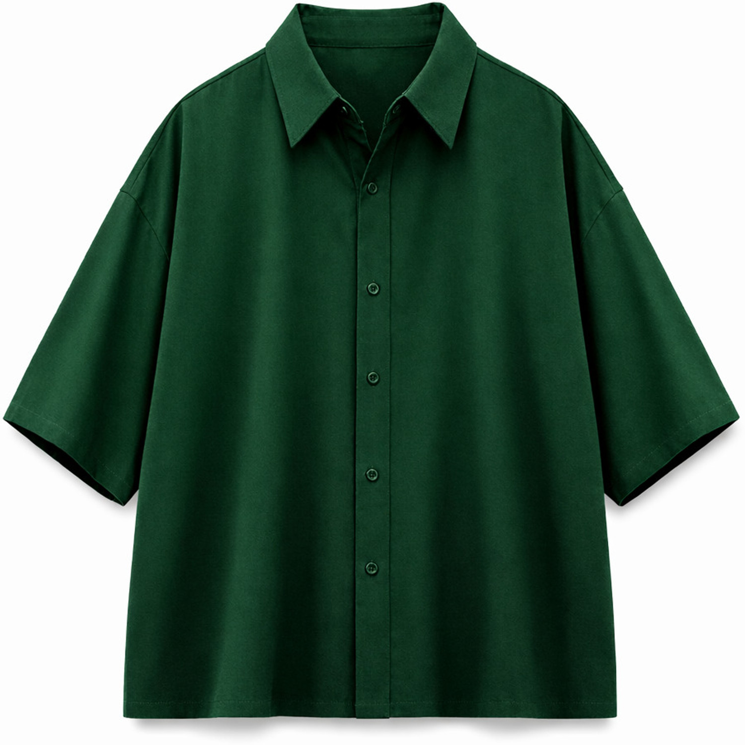 Image of Asta Moda Men Oversized Fit Solid, Printed Spread Collar Casual Shirt