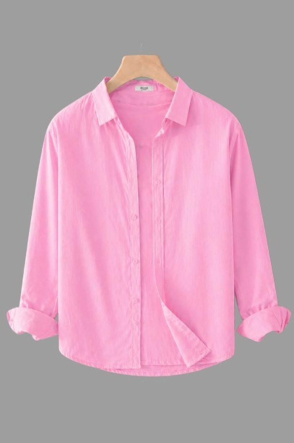 Image of FIBERMILL Men Slim Fit Solid Spread Collar Formal Shirt