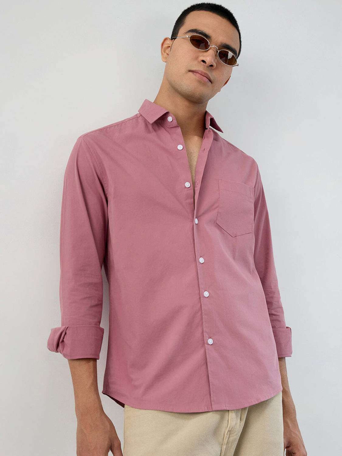 Image of VASTRADO Men Regular Fit Checkered Casual Shirt