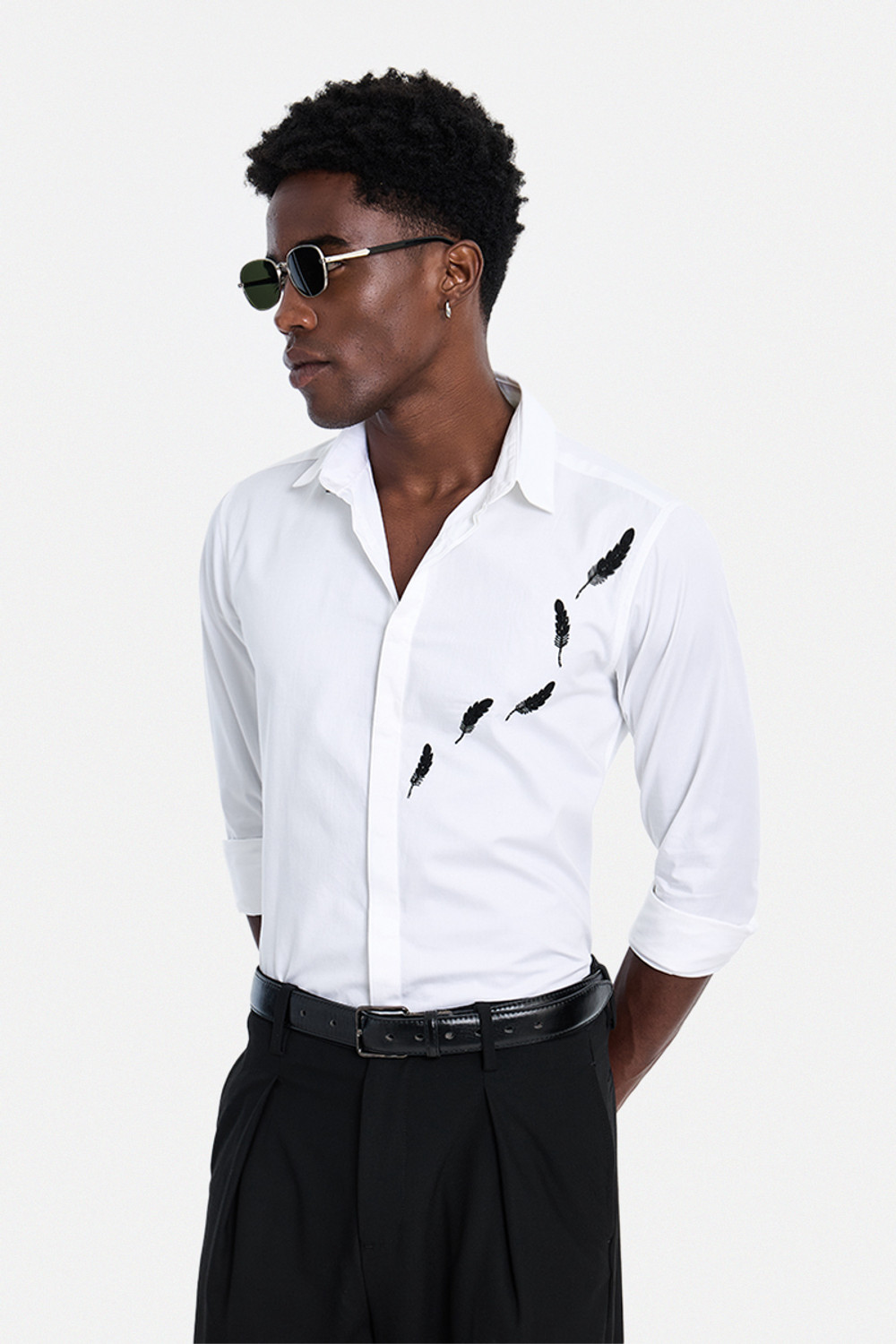 Image of KILLER Men Regular Fit Embroidered Spread Collar Casual Shirt