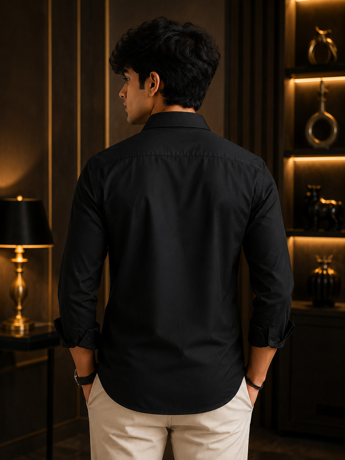 Image of KILLER Men Regular Fit Embroidered Spread Collar Casual Shirt