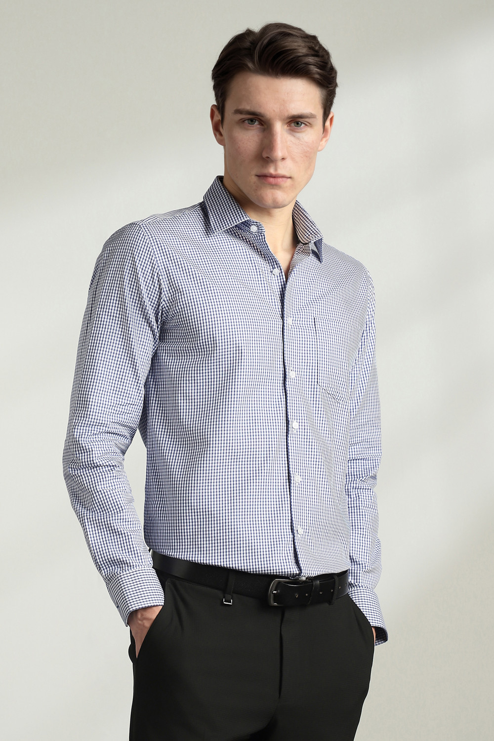 Image of ARROW Men Regular Fit Printed Spread Collar Formal Shirt