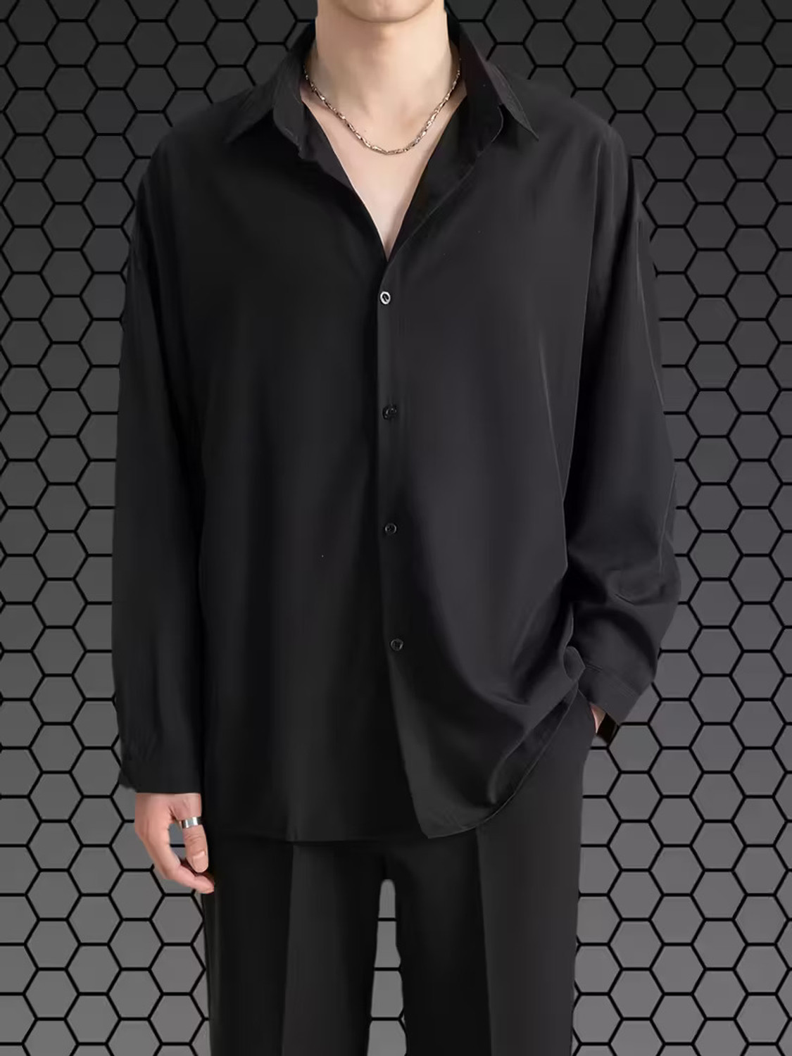 Image of Voroxy Men Regular Fit Striped Spread Collar Casual Shirt