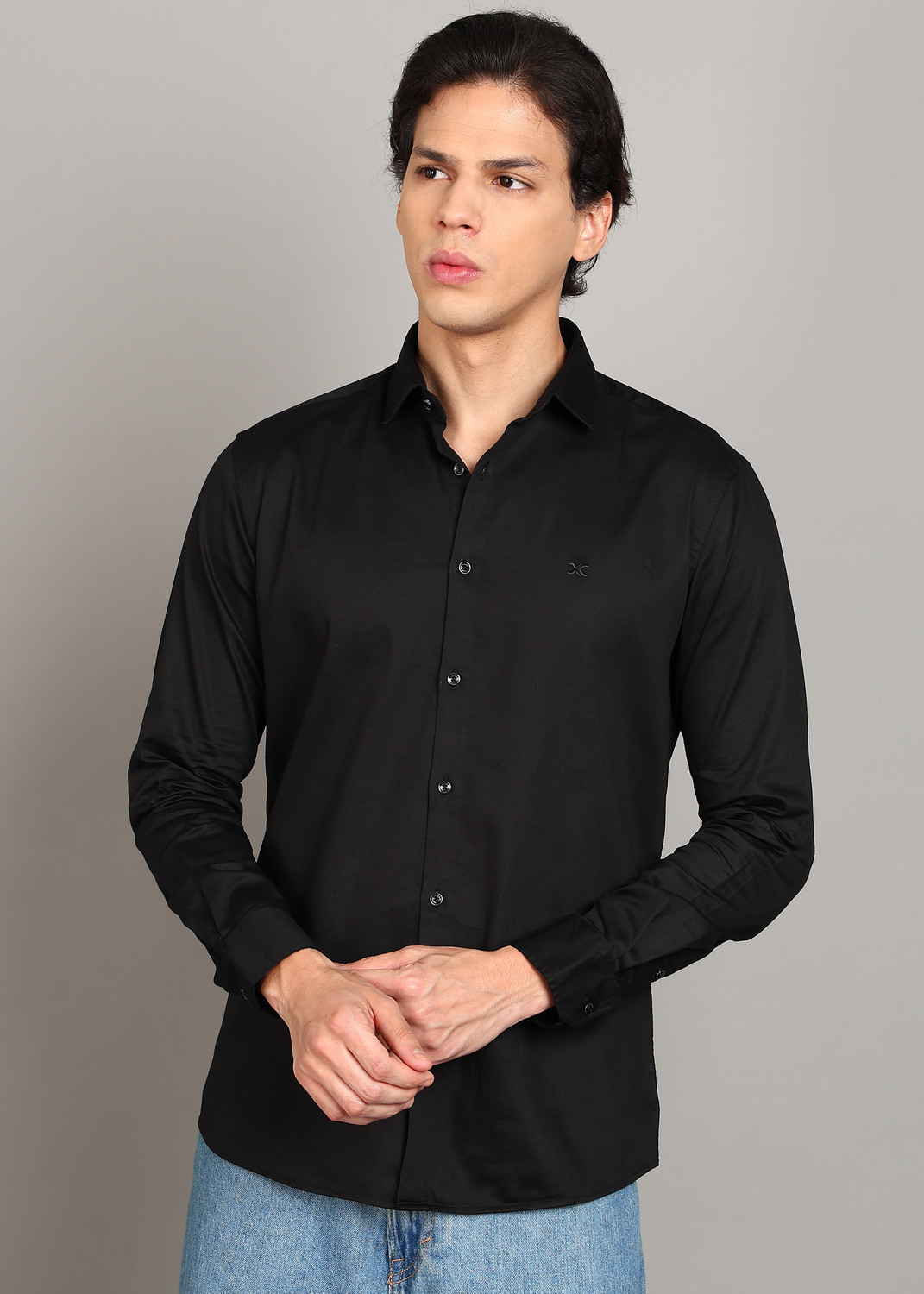 Image of KILLER Men Regular Fit Embroidered Spread Collar Casual Shirt