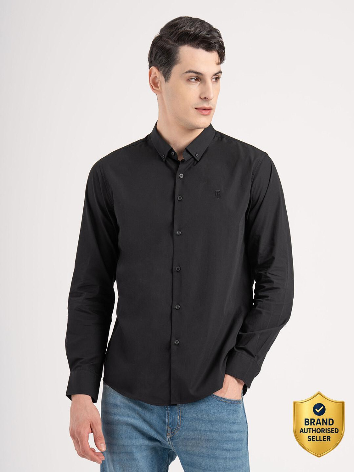 Image of MISCHIEF Monkey Men Tailored Fit Striped Button Down Collar Casual Shirt