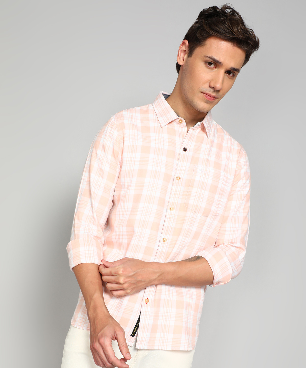 WROGN Men Checkered Casual Pink Shirt Price History