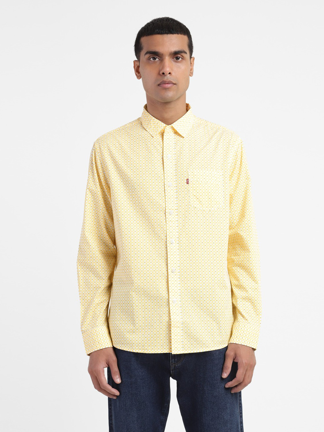 LEVI S Men Printed Casual Yellow Shirt Price History