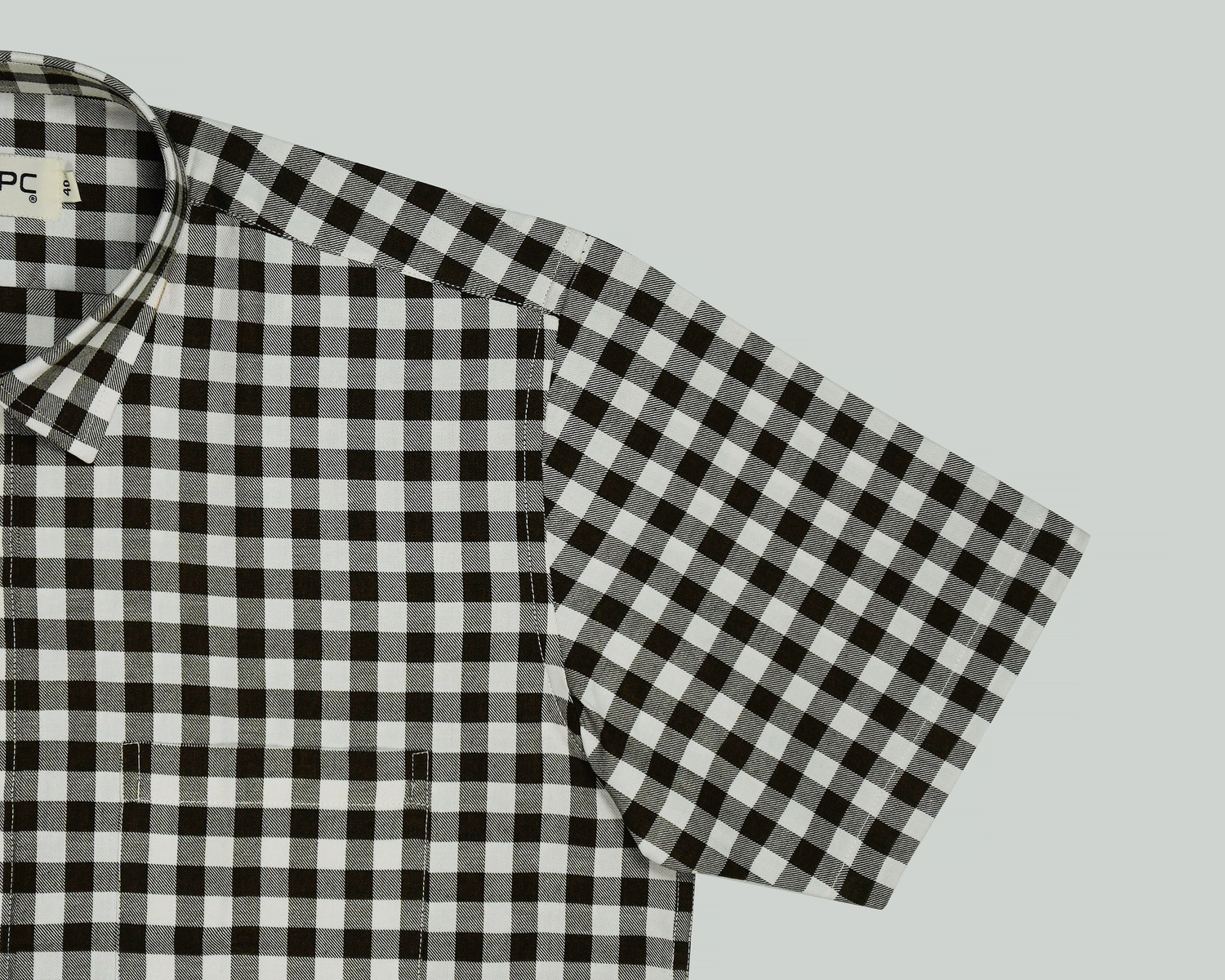 Image of GHPC Men Checkered Casual Green Shirt